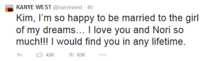 kanye west's first wedding anniversary message to wife kim kardashian west|