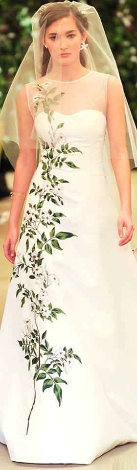 Floral wedding gown