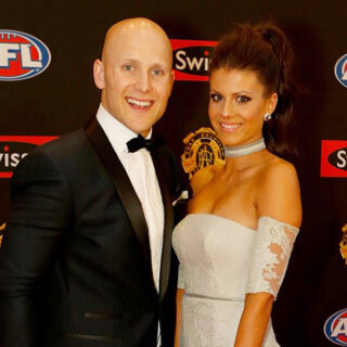 Gary Ablett Jnr and Jordan Papalia are engaged|Gary Ablett Jnr and fiancee Jordan Papalia. Image: Gold Coast Suns.|