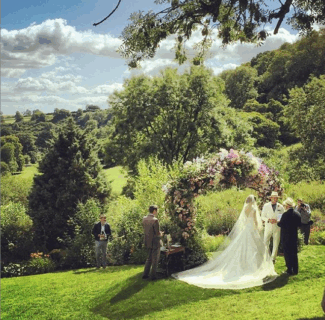 mid-dance! Image: @realguyritchie via Instagram|Brad Pitt and David Beckham with one very lucky guest. Image: @lukeegrech via Instagram|Brad Pitt poses with a guest at Guy Ritchie and Jacqui Ainsley's wedding in London. Image: @hymanarchive via Instagram|Even the coffee at Guy Ritchie and Jacqui Ainsley's wedding was customised!|David Beckham with Moshe Parham Sassooni. Image: @mpsassooni via Instagram|David beckhams pic from Guy Ritchie's wedding|Flawless. The bride Jaqui Ainsley looking absolutely perfect. Image: @katesynnott via Instagram|Guy with his new wife - and their brood