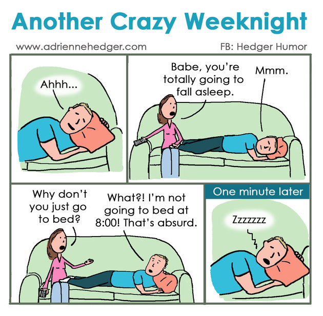 Wild nights? Cartoon nails the nightly routine of millions of couples…