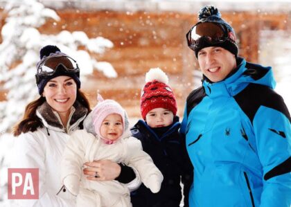 Prince-William-and-Kate at the snow|Prince William with his wife Kate and their children George and Charlotte. Image: The British Monarchy