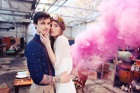 Wedding photography trends: smoke bombs are, erm, the bomb!