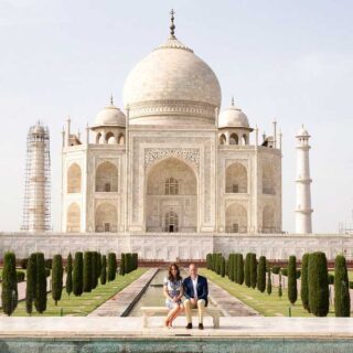 where Princess Diana visited solo and had a smilar photo taken years before. Image The British Monarchy|Prince William and Kate in India|Prince George's first day at school nursery in Norfolk. Image Kensington Royal via Instagram|Congratulations to Prince William and Kate Middleton who celebrate five years of blissful royal marriage today April 29|Prince William and Kate visit the Taj Mahal