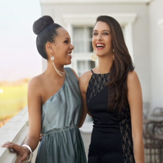 Wedding Guests Evening Wear||Wedding gift box|R.S.V.P. place card||Newlyweds with guests